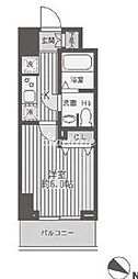 レジディア蒲田 1Kの間取図画像