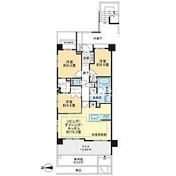 ライオンズ蒲田レジデンス 3LDKの間取図画像