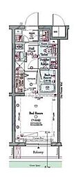 コンシェリア品川南ザグランドレジデンス 1Kの間取図画像