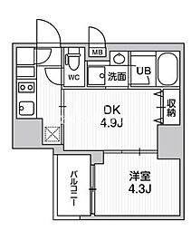 SYFORME大井町2 1DKの間取図画像