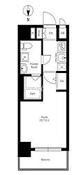 MAINSTAGE大森北 1Kの間取図画像