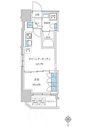 レジディア蒲田プレイス 1DKの間取図画像