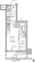 パークアクシス大森山王 1LDKの間取図画像
