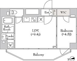 ルミーク大森 1LDKの間取図画像
