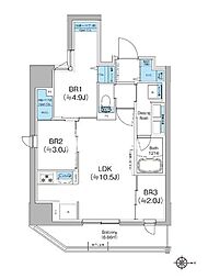 クレヴィアリグゼ蒲田西 3LDKの間取図画像
