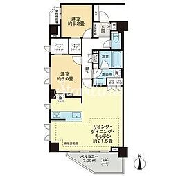 ライオンズ蒲田レジデンス 2LDKの間取図画像