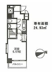 ロンスリーイースト 1Kの間取図画像