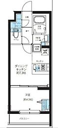RenaissanceCourt大森町 1DKの間取図画像