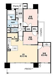 フローレンス東千田公園プレミアムステージ 9階3LDKの間取り