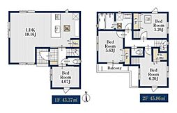 川口市末広2丁目　新築一戸建て　212　1号棟