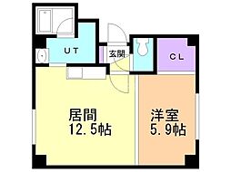 エルドラード青葉B 1LDKの間取図画像