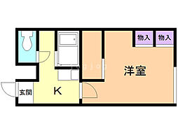 レオパレス向陽台A 1Kの間取図画像