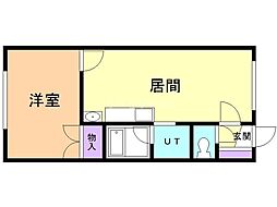 ベルトピア7 1LDKの間取図画像