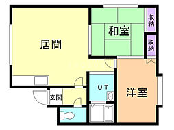ファーストコート 2LDKの間取図画像