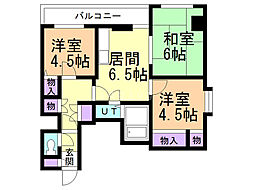 フェリス千歳 3DKの間取図画像