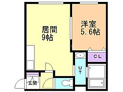 ランドマーク青葉 1LDKの間取図画像
