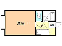リバーサイド住吉 1Kの間取図画像