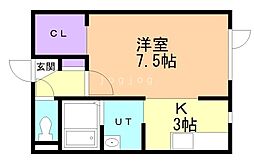 SATOMISTAY 1Kの間取図画像