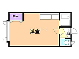 スウィートハウス ワンルームの間取図画像