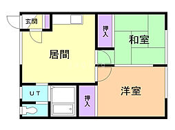 メゾン住吉 2DKの間取図画像