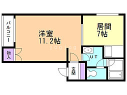 ロイヤルマンション恵 1DKの間取図画像