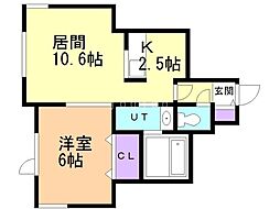 ルミエール 1LDKの間取図画像