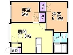 リラハイツ.シンボ1 2LDKの間取図画像