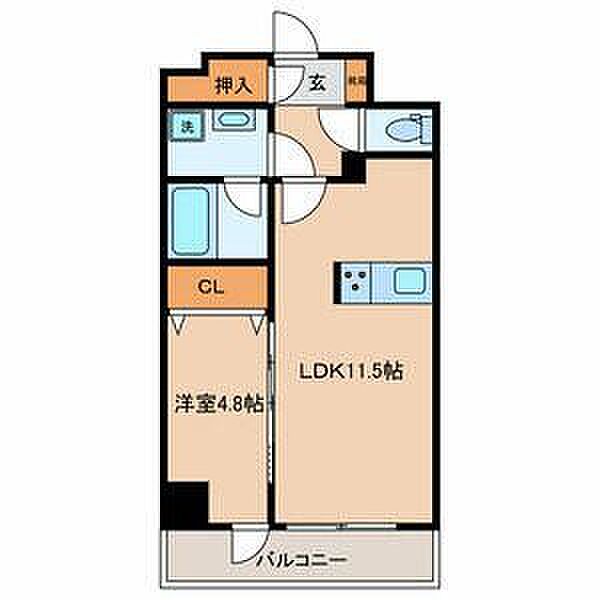 グローリオシェルト東京八丁堀 ｜東京都中央区湊1丁目(賃貸マンション1LDK・4階・40.80㎡)の写真 その2