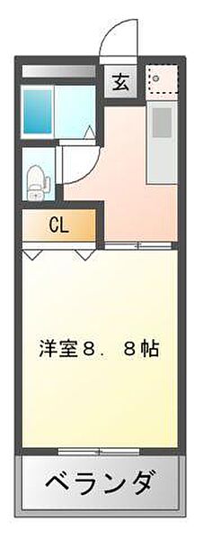 ディアスＵII 105｜岡山県岡山市中区さい(賃貸マンション1K・1階・30.00㎡)の写真 その2