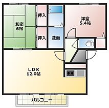 オークス 壱番館 101 ｜ 岡山県岡山市中区中井（賃貸アパート2LDK・1階・53.32㎡） その2