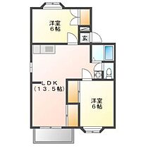 ファミーユ・ビボ C 202 ｜ 岡山県岡山市中区今在家（賃貸アパート2LDK・2階・52.99㎡） その2