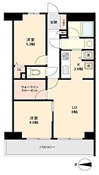 コスモ浦和別所沼公園 2LDKの間取図画像
