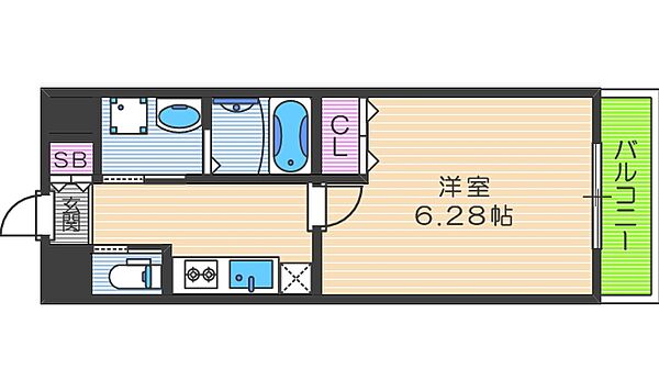 クローバー・グランデ昭和町 ｜大阪府大阪市阿倍野区昭和町4丁目(賃貸マンション1K・10階・23.87㎡)の写真 その2