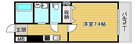 プルミエール北田辺  ｜ 大阪府大阪市東住吉区駒川1丁目15-8（賃貸アパート1K・2階・26.43㎡） その2