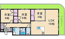 大阪府大阪市阿倍野区万代1丁目6-24（賃貸マンション3LDK・3階・84.12㎡） その2