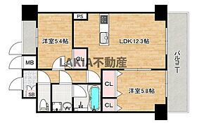 アグレアーブル  ｜ 大阪府大阪市天王寺区逢阪1丁目2-11（賃貸マンション2LDK・7階・57.52㎡） その2