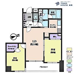 サンクタス西新井 2LDKの間取図画像