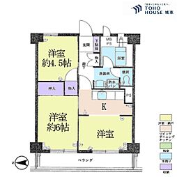 藤和梅島コープ 3Kの間取図画像