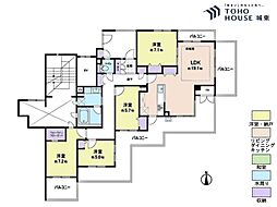 ハウス・オン・ザ・ヒルルネ市川1 4LDKの間取図画像