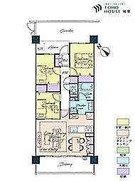 ザステージオガーデンフロントタワー 3LDKの間取図画像