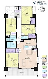 コスモ新小岩パークビュー 4LDKの間取図画像