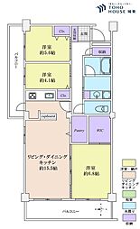 サンシティJ棟 3LDKの間取図画像