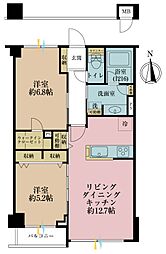 ヴィルヌーブ光が丘公園 2LDKの間取図画像