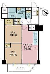 小豆沢ローズハイム 2LDKの間取図画像