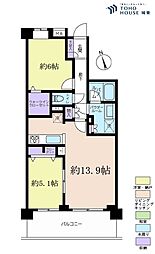 日神パレステージ東武練馬台東館 2LDKの間取図画像