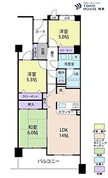 ランジュ草加 3LDKの間取図画像