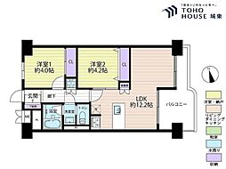 トキワパレス 2LDKの間取図画像