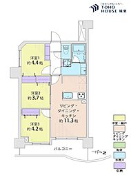 グランヴィル目白 3LDKの間取図画像