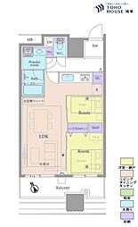 シティタワー池袋 2LDKの間取図画像