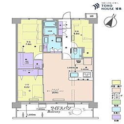 メイツ草加 3LDKの間取図画像